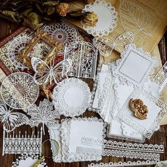Vintage Scrapbook Paper Lace for Scrapbooking Supplies Kit, 40 Pcs