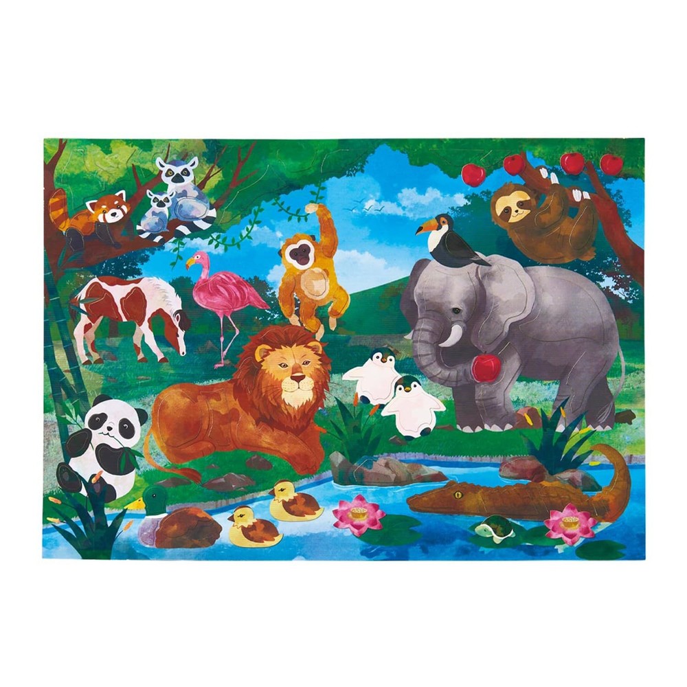 Sticker Art Kit Busy Zoo Animal Illustration Handwork Design Japanese Manual