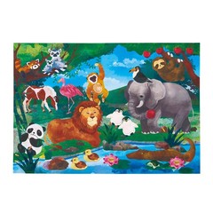 Sticker Art Kit Busy Zoo Animal Illustration Handwork Design Japanese Manual