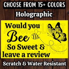 50 THANK YOU STICKERS 2.25″ ENVELOPE LABELS SEAL Holographic Bumblebee Butterfly