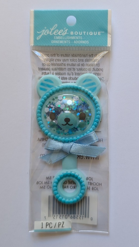 Jolee’s Blue Baby Boy Rattle Small Pack Scrapbooking Embellishment