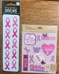 Lot Of 2 Little Occasion, Me & My Big Ideas BREAST CANCER PINK RIBBONS Awareness