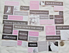 wedding cutouts black white gray pink marriage groom newlyweds honeymoon love