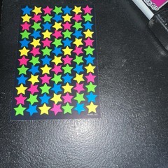 STARS✨105✨STICKERS✨⭐️✨💙✨⭐️✨💛✨⭐️✨🩷✨⭐️✨💚✨6” X 4”✨AWESOME✨💫