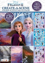 Frozen 2 Create A Scene Sticker Book with 16 Full Color Scenes for Kids