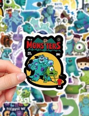 20 MONSTERS INC RANDOM ASSORTED 2″ STICKERS LABELS DISNEY PARTY FAVOR GIFT MOVIE