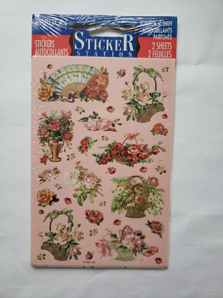 Carlton Cards Stickers Roses, Romance Theme 2 Sheets In Pkg