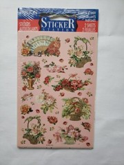 Carlton Cards Stickers Roses, Romance Theme 2 Sheets In Pkg
