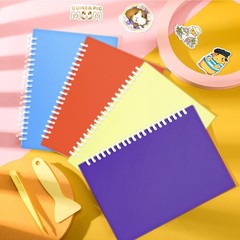 Sabary 4 Pieces Sticker A5, about 8.3 x 5.8 inch, Red, Blue, Yellow, Purple