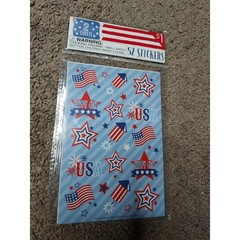 New Horizon Group USA 4th Of July Stickers 2 Sheets 52 Stickers