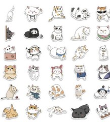 Cute Cat Vinyl Stickers – 15 Random Pieces