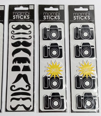 Scrapbooking Sticker Lot of 7 Packages Mustache Camera Moustache Dimensional