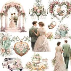 TIAMECH Wedding Lover Bride Couple Rings 2.76 x 3.94 inches,