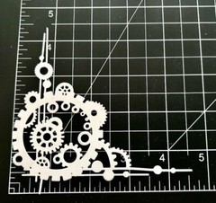 Steampunk Gearworks Die Cuts * 3 Sets * White Cardstock * Three Unique Designs