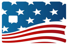 American Flag Fan Art Credit Card Decal – Visually Impaired Groove