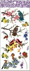 Violette Stickers – Birds – 2 Oriental Bird & Flower Sticker Sheets – Crafts