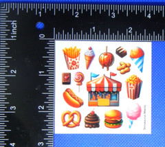 Carnival Fair Foods & Sweet Treats Stickers Mini Sheet