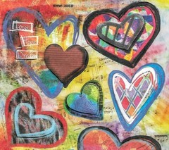 Heart stickers 3D 10 each 7″x4 3/4″ page scrapbooking, card making