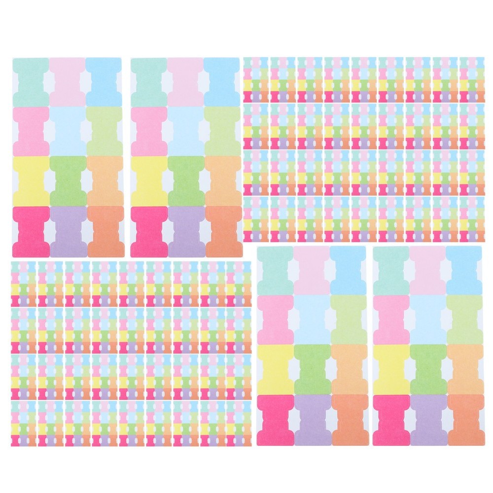 480Pcs Colorful Monthly Planner Tabs Self Adhesive Writable Office Stickers