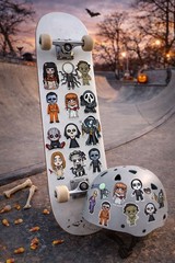 Halloween Horror Characters Sticker Set – 24 Piece
