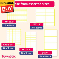 (900 Pack) 0.75″ x 0.5″ – Price Stickers, Small White Labels Stickers