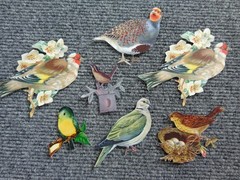 Lot of Vintage Paper Bird Small Cutouts for Junk Journaling Scrapbooking Crafts
