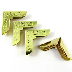 20pcs Book Photo Album Corner Embellishments 23x23x6mm Iron Gold