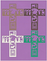 NATIVITY CROSS Christmas die cuts scrapbook cards