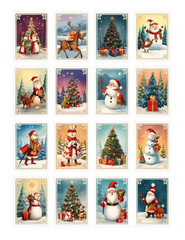 Christmas Stamps Card Toppers Junk Journal Supplies Scrapbook (002)