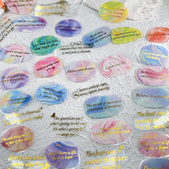 60PCS Transparent Vintage Postmark Stickers for Journaling, Scrapbooking, Crafts
