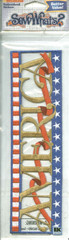 America Red White Blue USA United States Patriotic Sticko Sew Whats Stickers