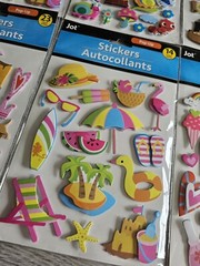 Sticker Lot – Scrapbooking 3D Stickers – Pirates Kids Hearts Summer Swim + #166