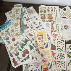 VINTAGE Stickers Mrs Grossman and other Foil Scrapbooking lot rub ons etc