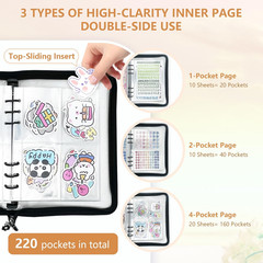 Sticker Organizer Binder Storage Book A5 Reusable Sticker Book Collecting Holder