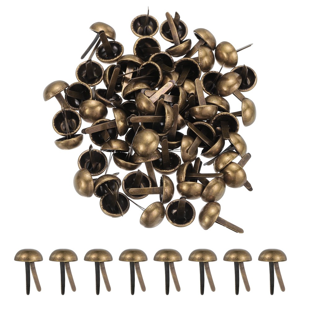 120pcs paper clips 12x20mm, metal tips round head bronze