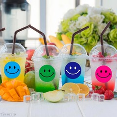 Smiley Face Sticker Roll 500 Pcs 1×1 Inch Fun Multicolor Happy Face Stickers Rol