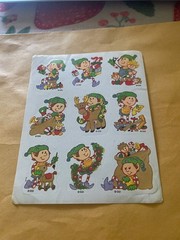 Vintage 1980s Christmas Elf Stickers