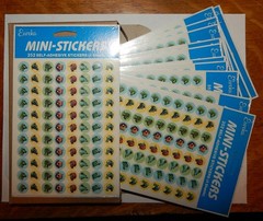 2 Packs Vintage Dinosaur Head Stickers (3/8″) 8 Dinosaurs, 704 Stickers – new