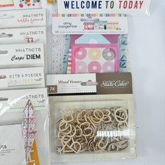Glitz Scrapbook Stickers Embellishments Amy Tangerine Studio Calico LOT of 23 A