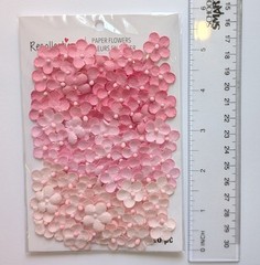 Mini Pink Paper Flowers Scrapbooking Embellishments By Recollections