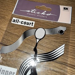 Sticko – Silhouette Tennis female sticker winner tennis racquet ball craft