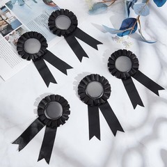 36 PCS Blank Award Ribbons Prize 1st Place Black Medals Recognition