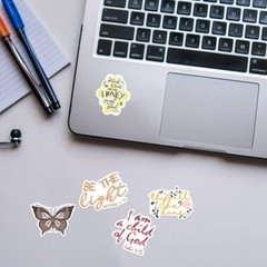 Inspirational Jesus Christian Stickers – 50Pcs Bible Verse Phrase Multicolor