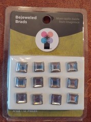 Imaginisce Bejeweled Brads Kewl Stuff 12 Pieces N’Ice