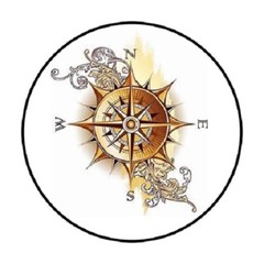 48 COMPASS IMAGE !! ENVELOPE SEALS LABELS STICKERS 1.2″ ROUND