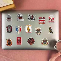 50pc FIREFIGHTER STICKERS, GREAT SET, Laptop-Water Bottle-Phone-Car-Truck-Etc.