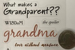 GRANDPARENTS Phrase Cafe Mylar Binder Sticker(12pc)Sticko•Family•Grandpa•Grandpa