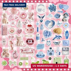 300Pcs Vintage Aesthetic Stickers for Journaling, Waterproof Vinyl Cute Sticker