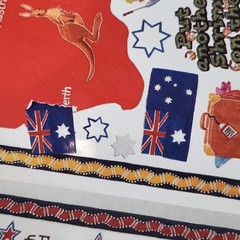 Vintage NRN Designs Australia Country Travel Sticker Roll Lot of 45 Large Sheets