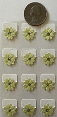 GREEN FLOWER PHOTO CORNER Dimensional Stickers(12pc) Garden•Glitter•Card Making•
